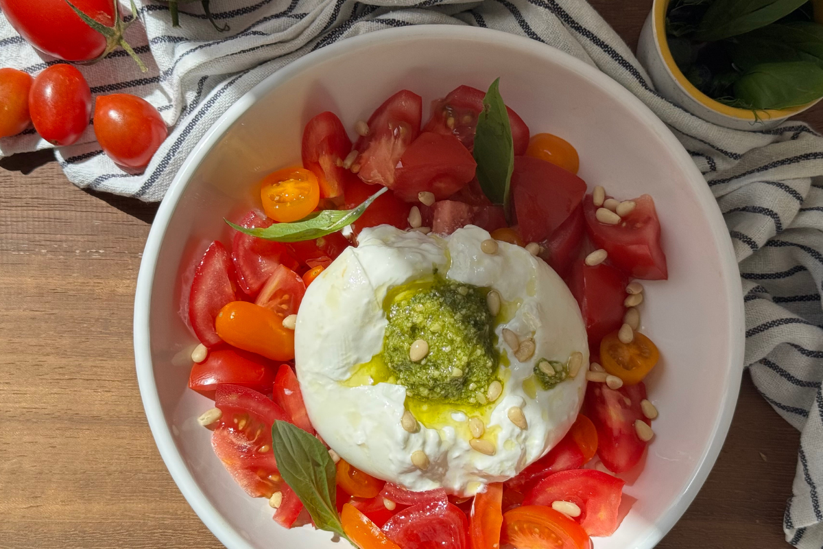 Burata – mocarelos pusserė