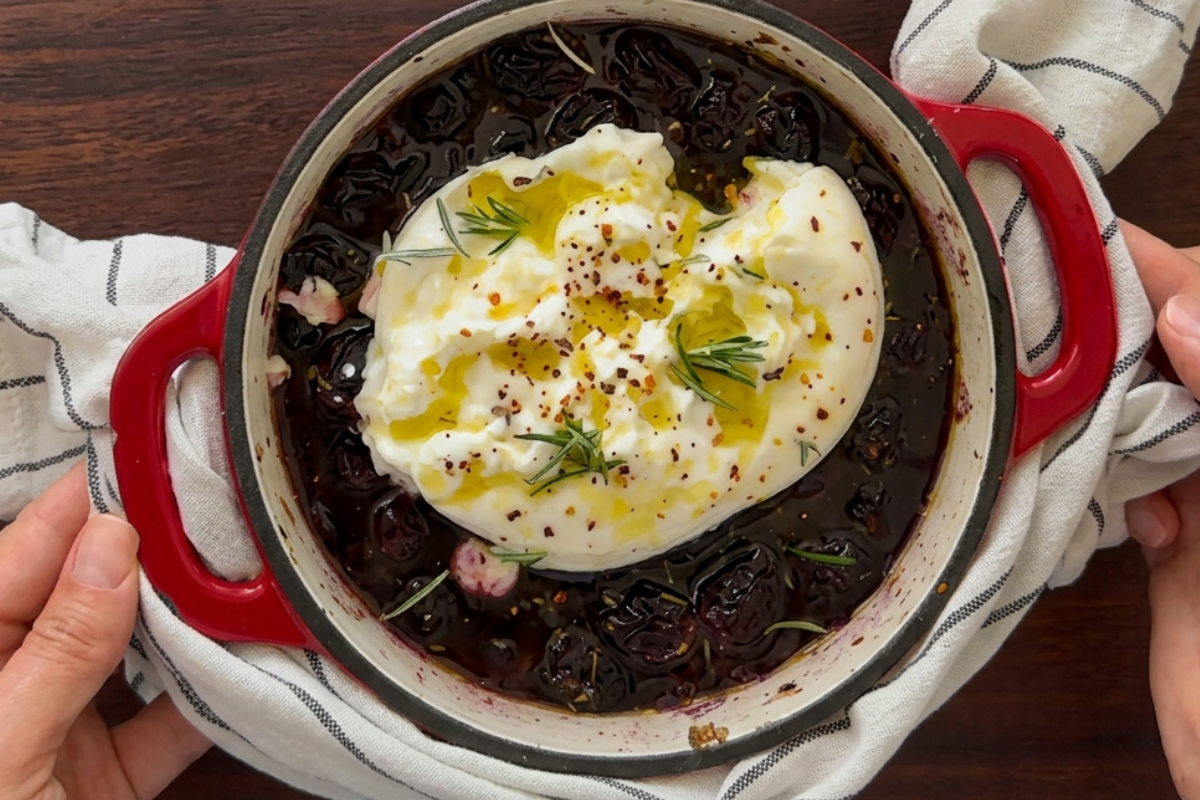 Karamelizuotos vynuogės su burata: labai skanus Ottolenghi įkvėptas užkandis